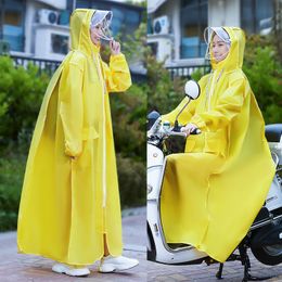 Raincoats Rainproof single piece raincoat bicycle full body transparent raincoat hooded raincoat poncho Jas Hujan raincoat waterproof DI50YY 230404