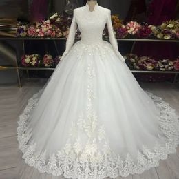 Boho Women Wedding High Neck Floral Lace Bride Reception Bridal Pantsuits Vestido Noiva Robe De A Line Long Sleeves Custom 2024 328 328