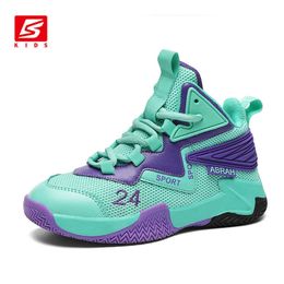 Athletic Outdoor New Kids Basketball Shoes Thick Sole Non-slip Children Sports Breathable Child Boy Gym Running Sneaker Girls