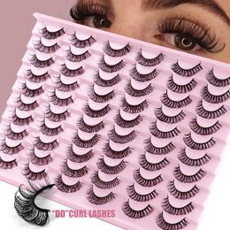 Multilayer Curled Fake Eyelashes Messy Crisscross Thick Natural False Lashes Extensions Soft Light & Delicate Full Strip Eye Lash