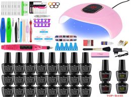 Nail Set 36W UV LED Lamp Dryer With Nail Gel Polish Kit Soak Off Manicure Set Gel Polish For Art Tools9944907