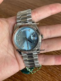 GS Factory Made Top Grade Men's Watch Ice Blue Automatic Mechanical Watch Cal.3255 Movement 904L Sapphire Stainless Steel Week Calendar Waterproof Wristwatch