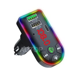 USB Car Charger Quick Charge Type C 3.1A Fast Charging Phone Adapter Dual USB C Bluetooth Type C Fast Charger