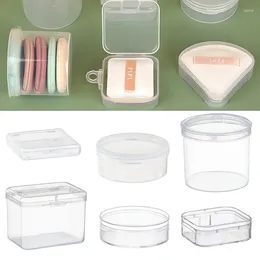 Макияж кисти пластиковые коробки для круглой/квадратной прозрачной слоено