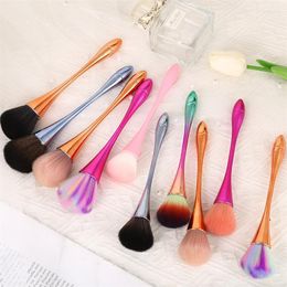 Makeup Brushes Brush Small Waist Nail Art Dust Remover Internet Celebrity Powder Blu