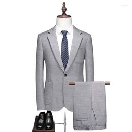 Men's Suits (Jacket Vest Pants) Mens Suit Slim Fit Embroider Men Luxury Men's Stripe Wedding Formal Wear Dress S-5XL