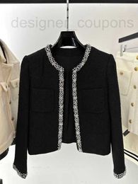Women's Jackets designer luxury Triumphal Arch Diamond Set French Celebrity Small Fragrance Style Round Neck Coat C High end Two Piece Skirt 1N7D