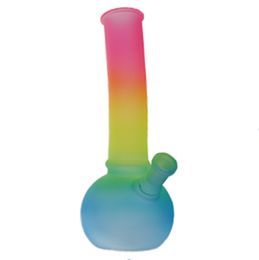 7.8 inches beaker base bong hookah bongs gradient rainbow water pipes for smoking glass