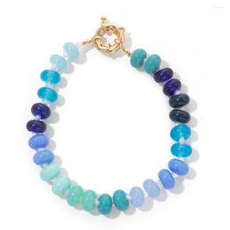 Strand 2023 Design Colourful Crystal Stone Bracelets For Women Handmade Glass Tagg Closure Setting Jewellery