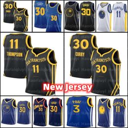 Basketball 30 Stephen Curry Jersey Klay Thompson 11 Andrew Wiggins 22 Draymond Green 23 Sports Shirt White Black Blue Yellow Chris 3 Paul