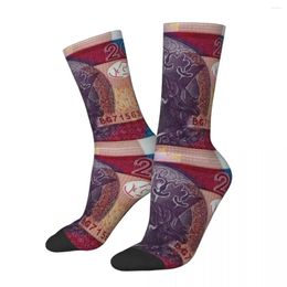 Men's Socks Banknote Paper Money Of Poland Polska 20 Zlotych1 Men Women Windproof Novelty Spring Summer Autumn Winter Stockings Gift