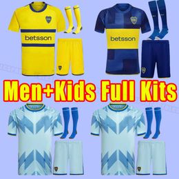 Full set socks 23/24 Boca Juniors CAVANI Soccer Jerseys MARADONA BULLAUDE ZEBALLOS FERNANDEZ Shirts Benedetto JANSON BARCO VILLA TABORDA football Uniform men kids