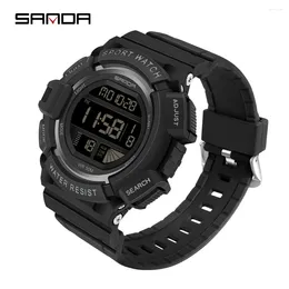 Wristwatches Fashion Sanda Brand Outdoor Sport Men's Watches Waterproof Led Digital Military Watch For Men Wristwatch Clock Relogio