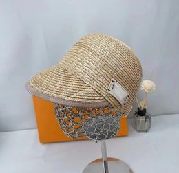 Luxury Designer Straw Equestrian Hat Letter Straw Hats Female Spring and Summer Face Small Sun Protection Sun cap Traveling Sun caps