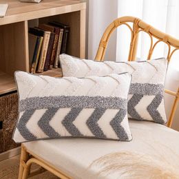 Pillow Bohemian HandmadeTufted Cover Moroccan Tassel Decorative S For Sofa Home Geometric Tufted Cases