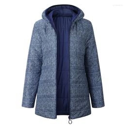 Women's Trench Coats Liva Girl Long Sleeve Warm Zipper Parkas Women Jacket Casual 2023 Fashion Winter Hooded Medium Length Coat