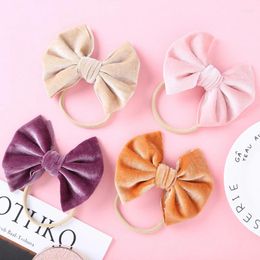 Hair Accessories Born Baby Headband Big Bows Girls Thin Nylon Hairbands Ribbon Infant Soild Head Bands Princess Headwrap Bandage