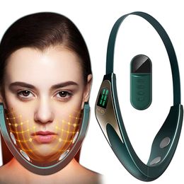 Face Massager Electric V-Face Shaping Massager Lifting Neck Anti-Wrinkle Red Blue-Ray Double Chin Shaping Beauty Instrument with RemoteControl 230403