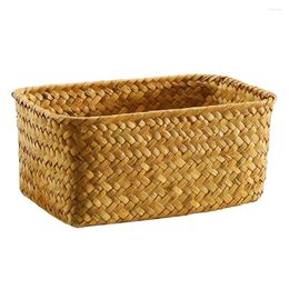 Dinnerware Sets Seaweed Basket Containers Storage Diaper Trash Can Weave Sundries Organiser Other Baskets Desktop Woven Dishes