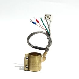 Five Wires Copper Barrel Brass Band Heater Ring 45x35mm-70mm/48*30mm-40mm/50*30mm Dia.x Height With Type K thermocouple and Grounding Wires