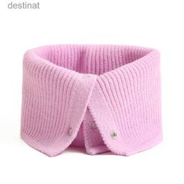 Scarves 2022 Women Ring Scarf Warm Collar Solid Winter Button Neck Scarves Unisex Magic Infinite Snood Face Cover Female Knitted BandanaL231104