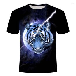 Men's T Shirts Summer Animal Full Cartoon T-shirt Fashion Casual 3D Boy Girl Personality Short Sleeve