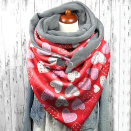 Scarves Ladies Shawl Valentine's Soft Wrap Fashion Casual Day Shawls Print Button Love Warm Scarf Style