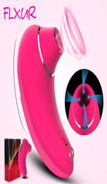 FLXUR Sucker Vibrator Nipple Sucking Vibrating Blowjob Clitoris Stimulator Erotic Silicone Adult Sex toys for women Masturbator Y21866428