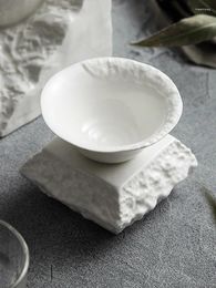 Bowls Creative Stone Pattern Ceramic Soup Bowl Salad El Table Setting Special Tableware Irregular Artistic Cuisine Swing Plate