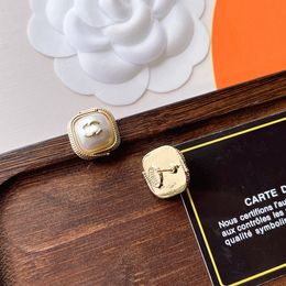 Серьговые сферы дизайнера для женщин бренд штамп -бренд 18K золотые буквы