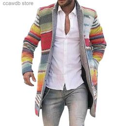 Men's Jackets Men Jacket Color Matching Sweatshirts New Hip Hop Lengthen Coat Male Fashion Cool Streetwear Mens Clothes Spring Autumn Cardigan T231104