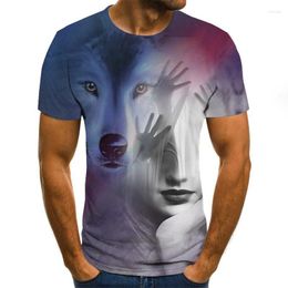 Men's T Shirts Colourful Printing 3D Shirt Casual Summer Style Fashion Print Short Sleeve Tees Men Tops Colour Art Streetwear Plus Size