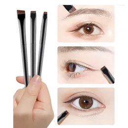 Makeup Brushes Professional Single Blade Flat Head Eyeliner Brush Bed Silkworm Bevel Eyebrow Detail Sets