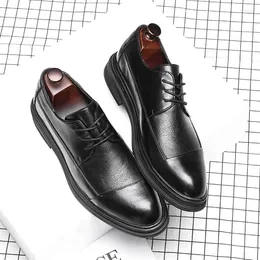 Dress Shoes Men Oxfords Fashion Male Lace Up Formal Business Casual Loafers Wedding Party Footwear