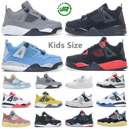 Kids Shoes Athletic Sneaker Military Black Cat Thunder Bred Fire Red Unc Blue Children Preschool Youth Toddler Girls Boys Babies Trainers Sports Kid Sneakers 26-35