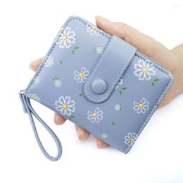 Wallets Retro Floral For Women Luxury Designer Zip Wallet Female Short With Card Holder Ladies Coin Purse Strap