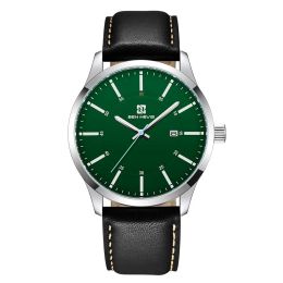 Новые модные мужские часы, лучший бренд, роскошные кожаные часы, спортивные простые водонепроницаемые кварцевые часы, мужские Relogio Masculino