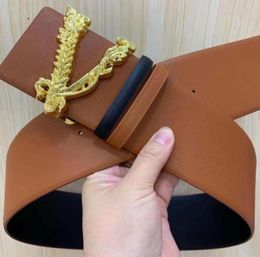 Top Quality Genuine Leather Women Waistband Luxury V Buckle Belt For Female Dress Coat Fashion Wild Straps Belt width 7 cm 22040794730629