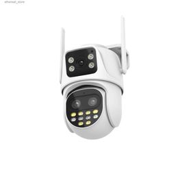 Baby Monitors 6MP 1296P iCsee APP Dual Lens Wireless PTZ IP Dome Camera Full Colour AI Humanoid Detection Home Security CCTV Baby Monitor Q231104