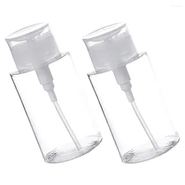Nail Gel 3 Pcs Bottled Empty Push Bottles Clear Water Dispenser Plastic Remover Pump Travel Container