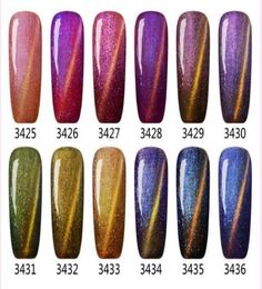 2017 New arrival Meicharm 12 Colours Chameleon cateye Nail Polish 15ml UV GEL POLISH soak off nail gel DHL 48pcslot6248943