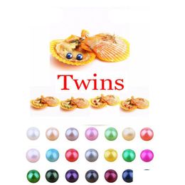 Pearl Diy 6-8Mm Red Akoya With Twins Pearl Mixed 27Colors Top Quality Circle Natural For Gift Surprise Drop Delivery Jewelry Loose Bea Dhjkp