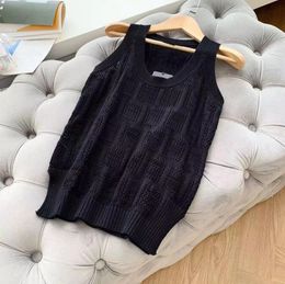 Designer Luxury Quality Letter Hollow jacquard F letter knitted tank Fashion Breathable sleeveless vest vest