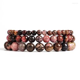 Strand Beaded Strands 4/6/8/10mm Rhodochrosite Bracelet Fashion Natural Stone Beads Bracelets For Women Men Energy Yoga Charm Jewellery Gifts