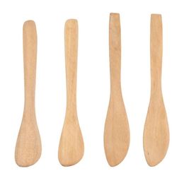 Wholesale Wooden Butter Knife Dumpling Cream Knives Dessert Cheese Jam Spreader Tools Wood Cutlery for Kitchen SN5316