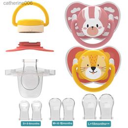 Pacifiers# MIYOCAR Replaceable Silicone teat baby pacifier (2 Pcs) Includes 6 Different Sized Silicone teat can take apart and re-assembledL231104