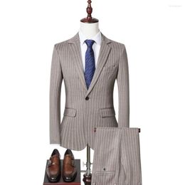 Men's Suits Boutique (suit Trousers) Elegant British Style Woollen Casual Simple Business Work Party Wedding Dress Men's Suit Two-piece