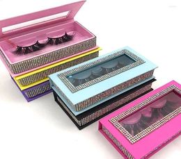 False Eyelashes Print Logo Diamond Lash Boxes Whole Eyelash Packaging Est Empty Case With Tray 25mm Mink1364010