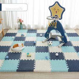 Play Mats 16/24Pcs Baby EVA Foam Play Puzzle Mat Black and White Interlocking Exercise Tiles Floor Carpet And Rug for Kids Pad 30*30*1cm 230403