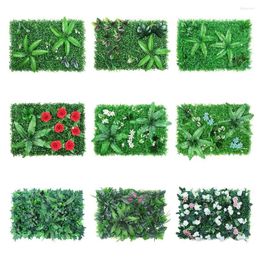 Decorative Flowers Foliage Hedge Grass Wall Greenery Panel Decor Plant Artificial Mats Mat